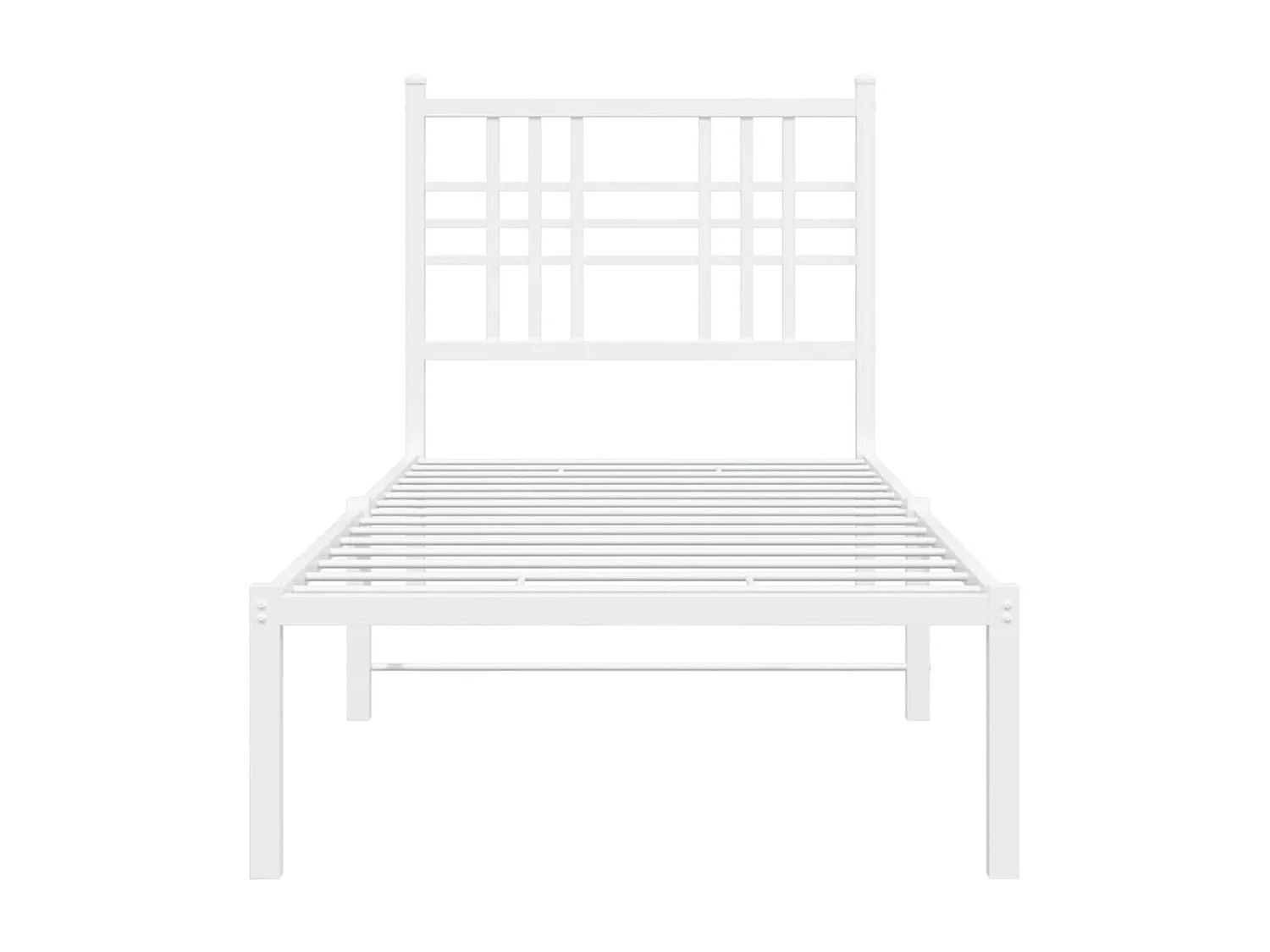 Estrutura de cama com cabeceira 80x200 cm metal branco