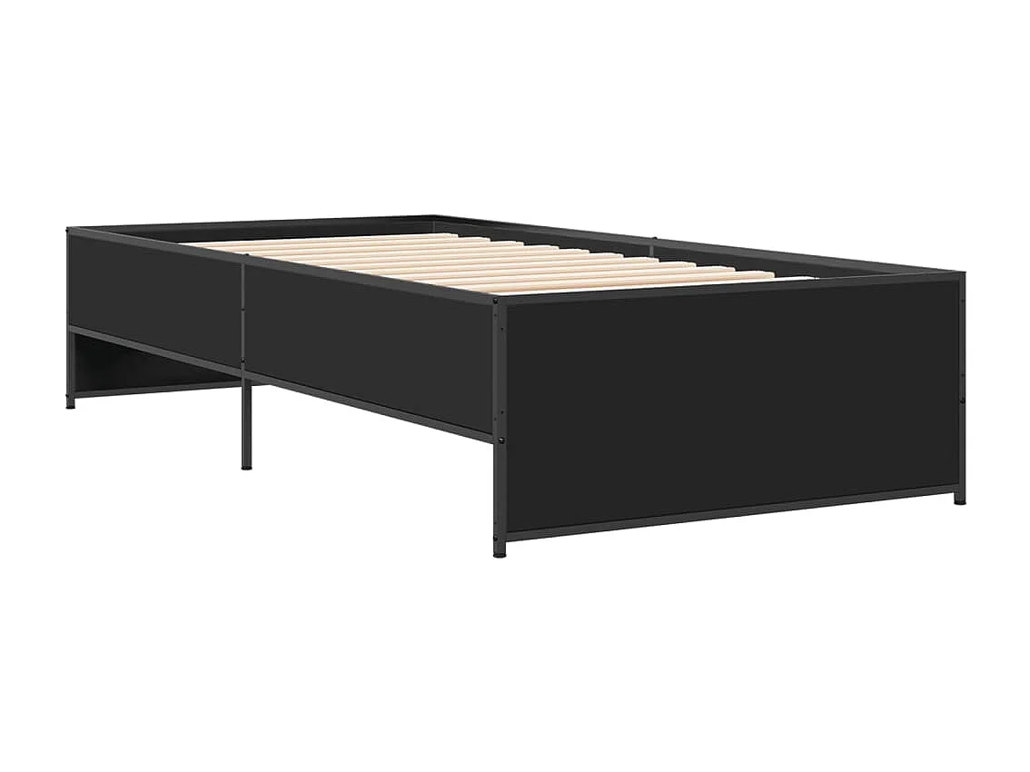 Cadre de lit sans matelas noir 90x190 cm