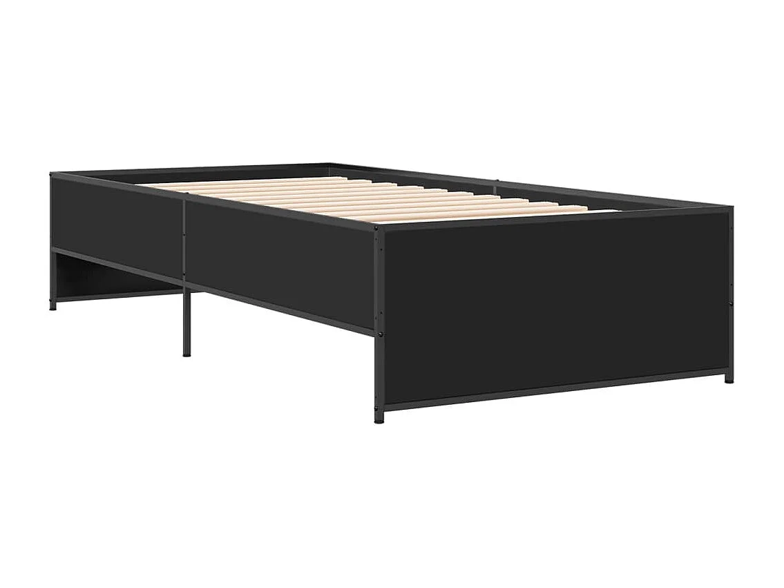 Cadre de lit sans matelas noir 90x190 cm