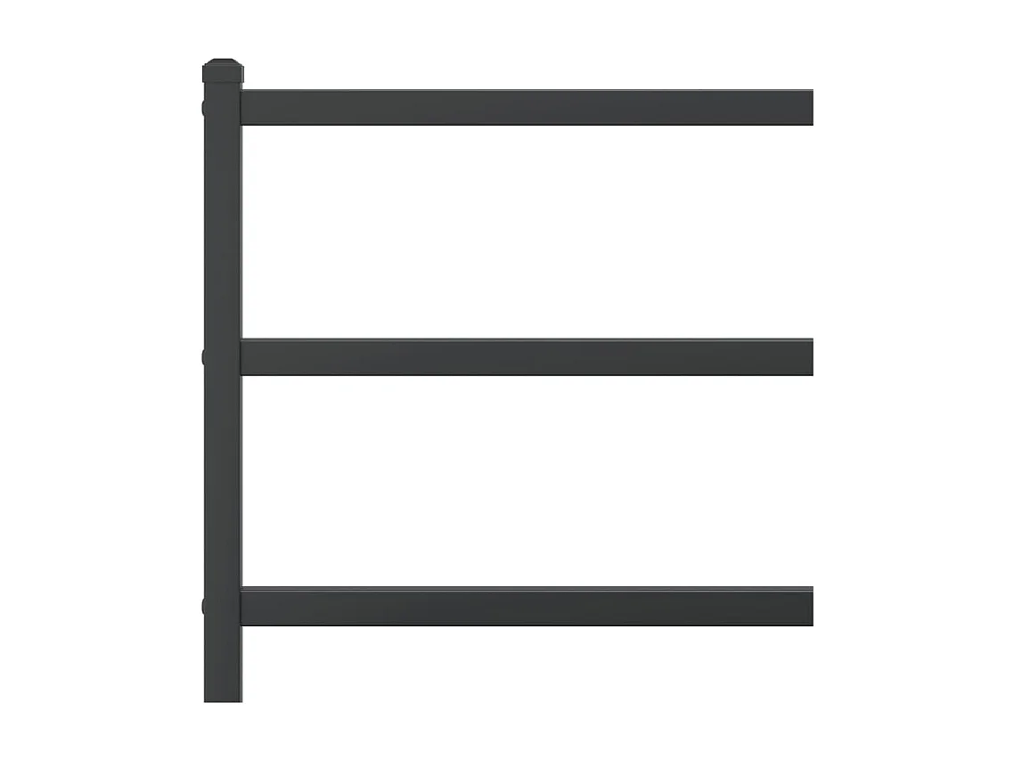 Giroletto con Testiera in Metallo Nero 140x200 cm