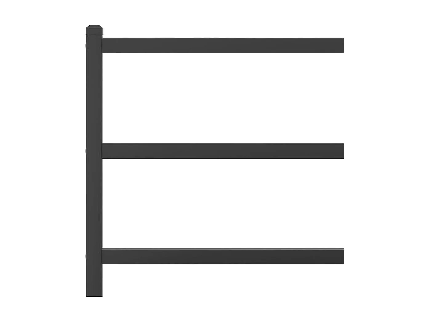 Bettgestell mit Kopfteil Metall Schwarz 150x200 cm