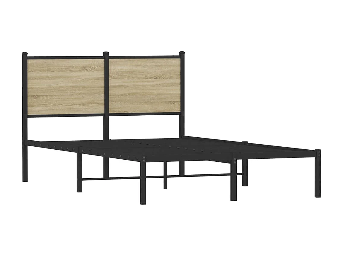 Giroletto senza Materaso in Metallo Rovere Sonoma 120x200 cm