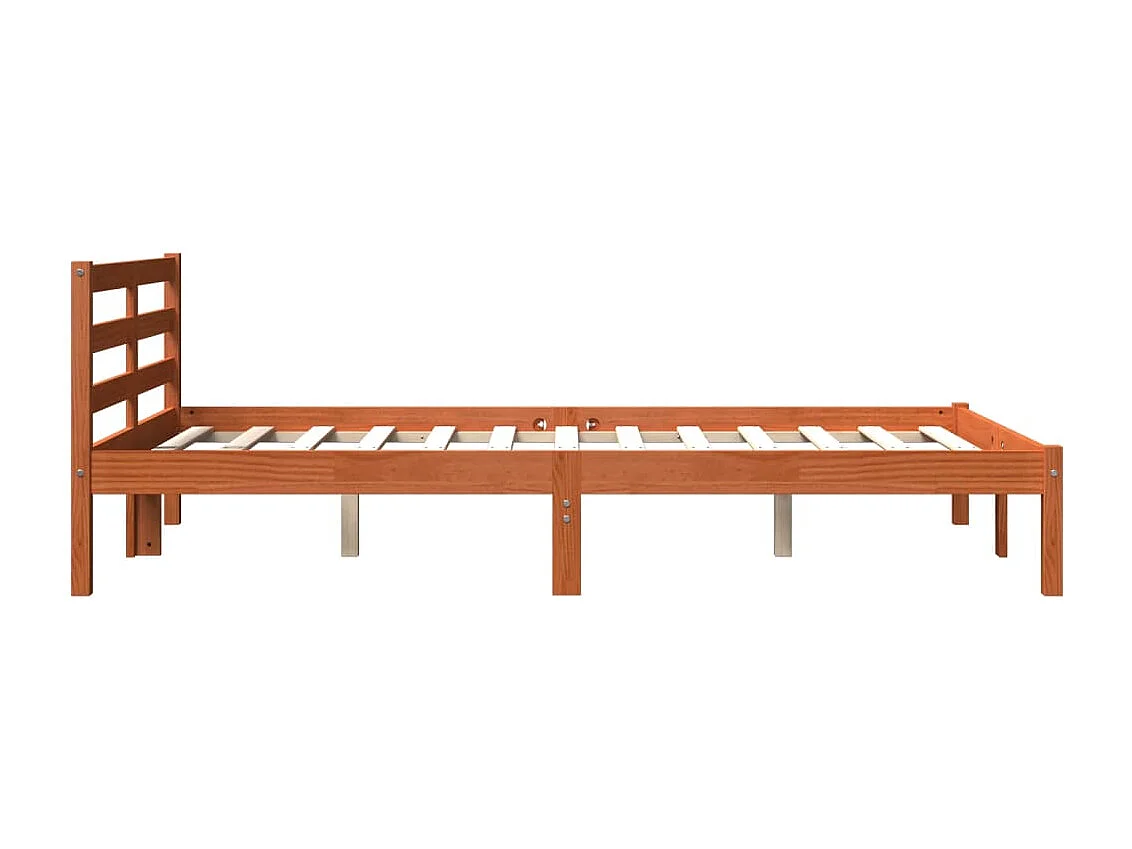 Letto senza Materasso Marrone Cera 120x200 cm in Legno di Pino