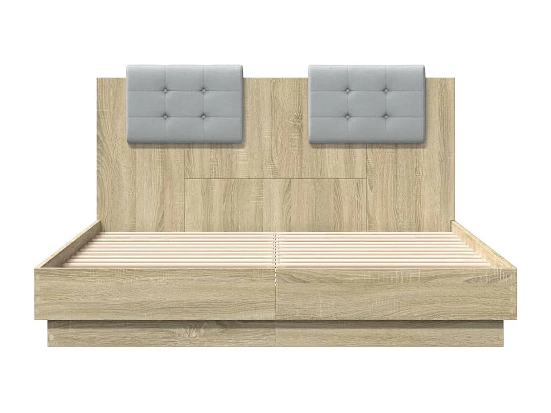 Giroletto Testiera Rovere Sonoma 135x190 cm Legno Multistrato