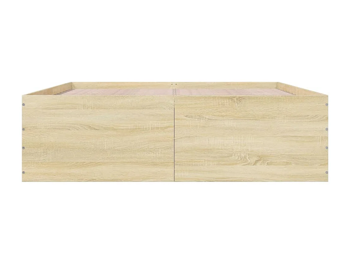 Bettgestell Sonoma-Eiche 160x200 cm Holzwerkstoff