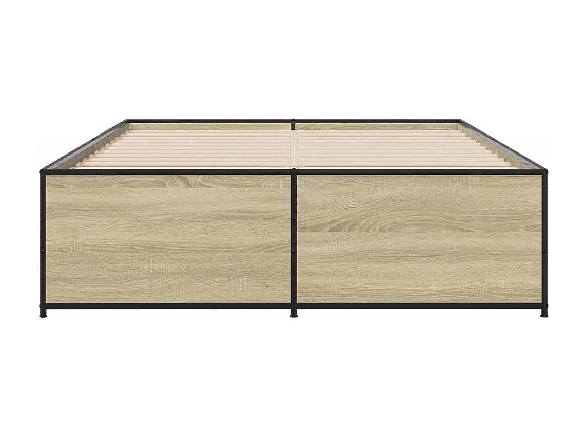 Cadre de lit sans matelas chêne sonoma 140x190 cm