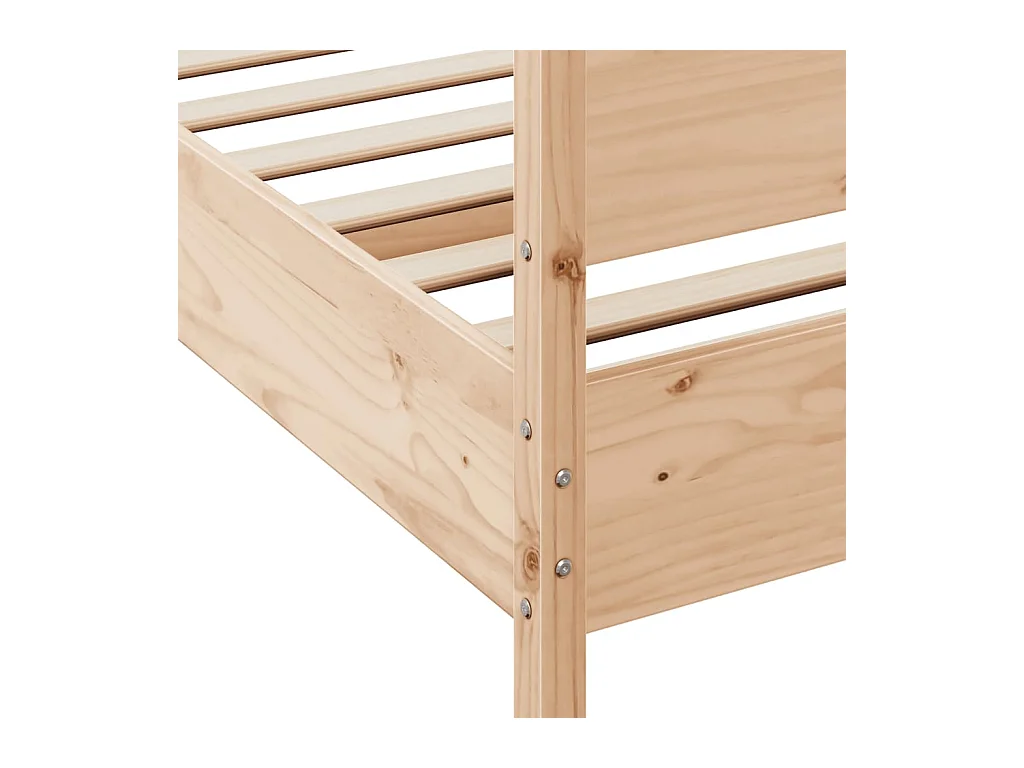 Bedframe zonder matras massief grenenhout 200x200 cm
