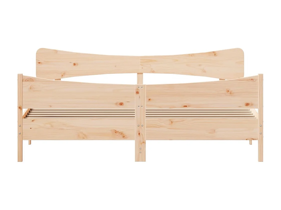 Cadre de lit sans matelas 200x200 cm bois massif de pin