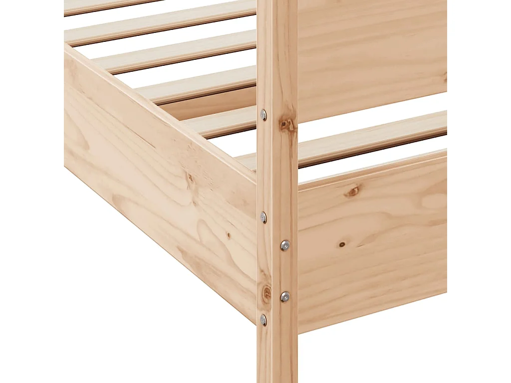 Cadre de lit sans matelas 200x200 cm bois massif de pin