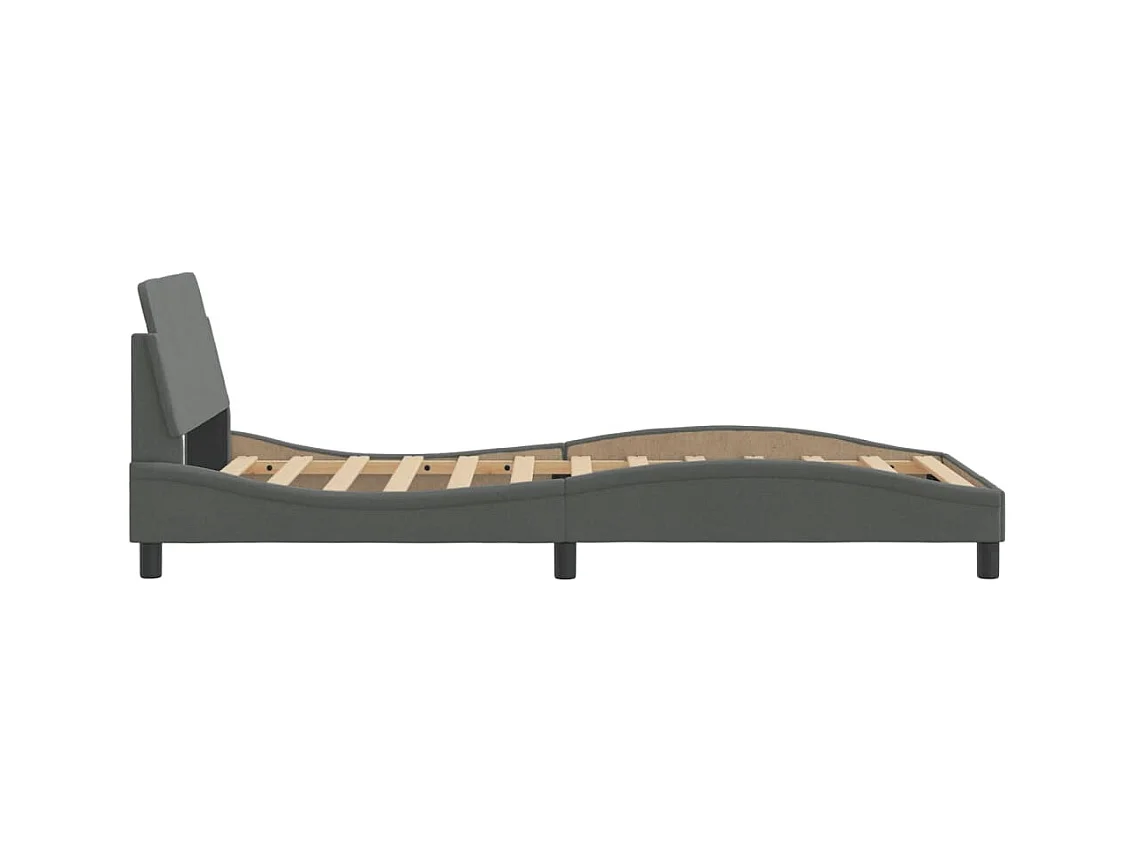 Bedframe zonder matras 100x200 cm stof donkergrijs