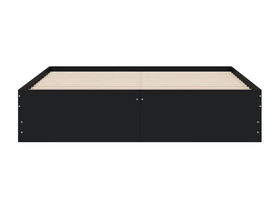 Bettgestell mit Schubladen Schwarz 140x200 cm Holzwerkstoff
