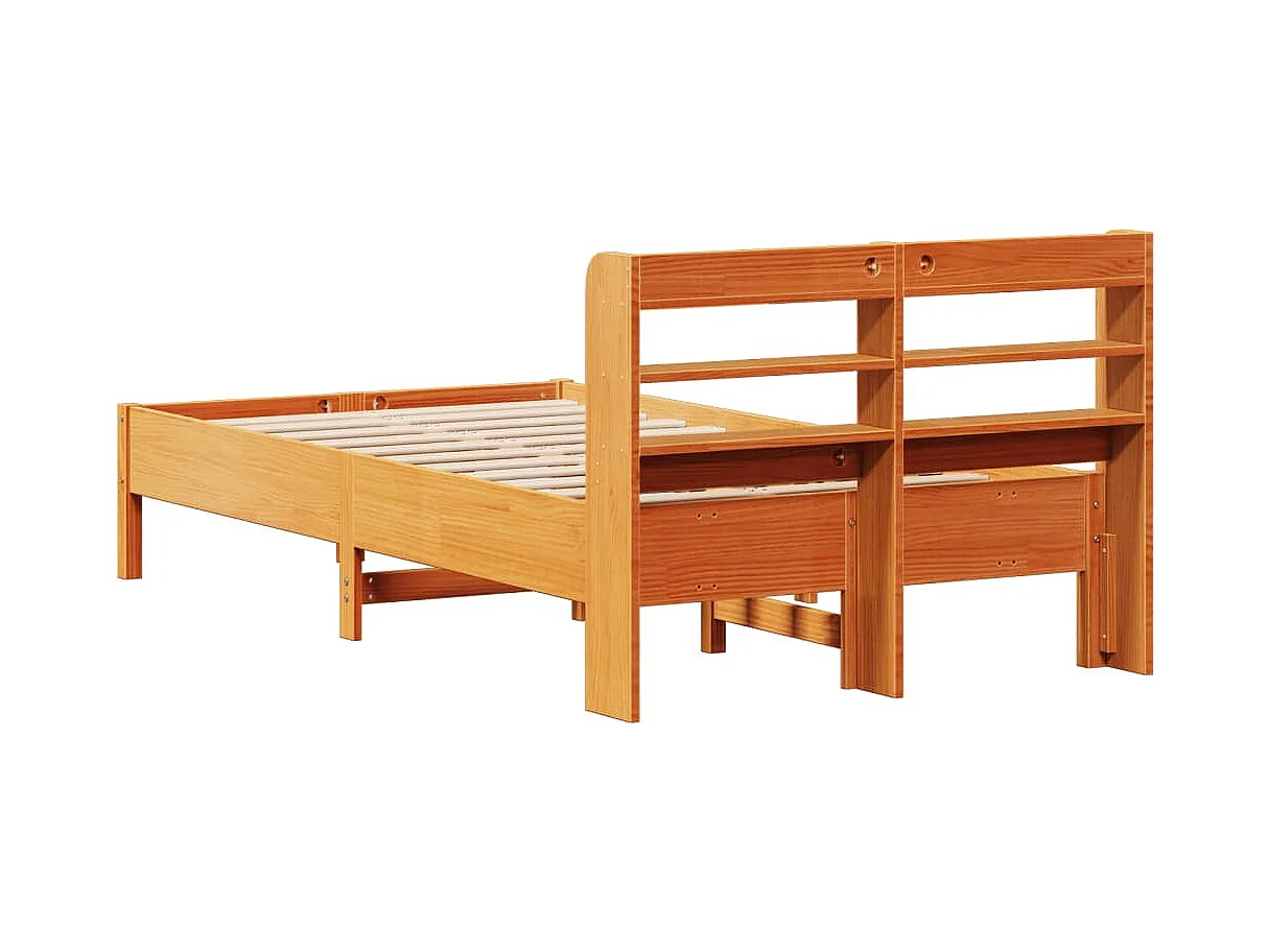 Letto senza Materasso Marrone Cera 90x190 cm in Legno di Pino