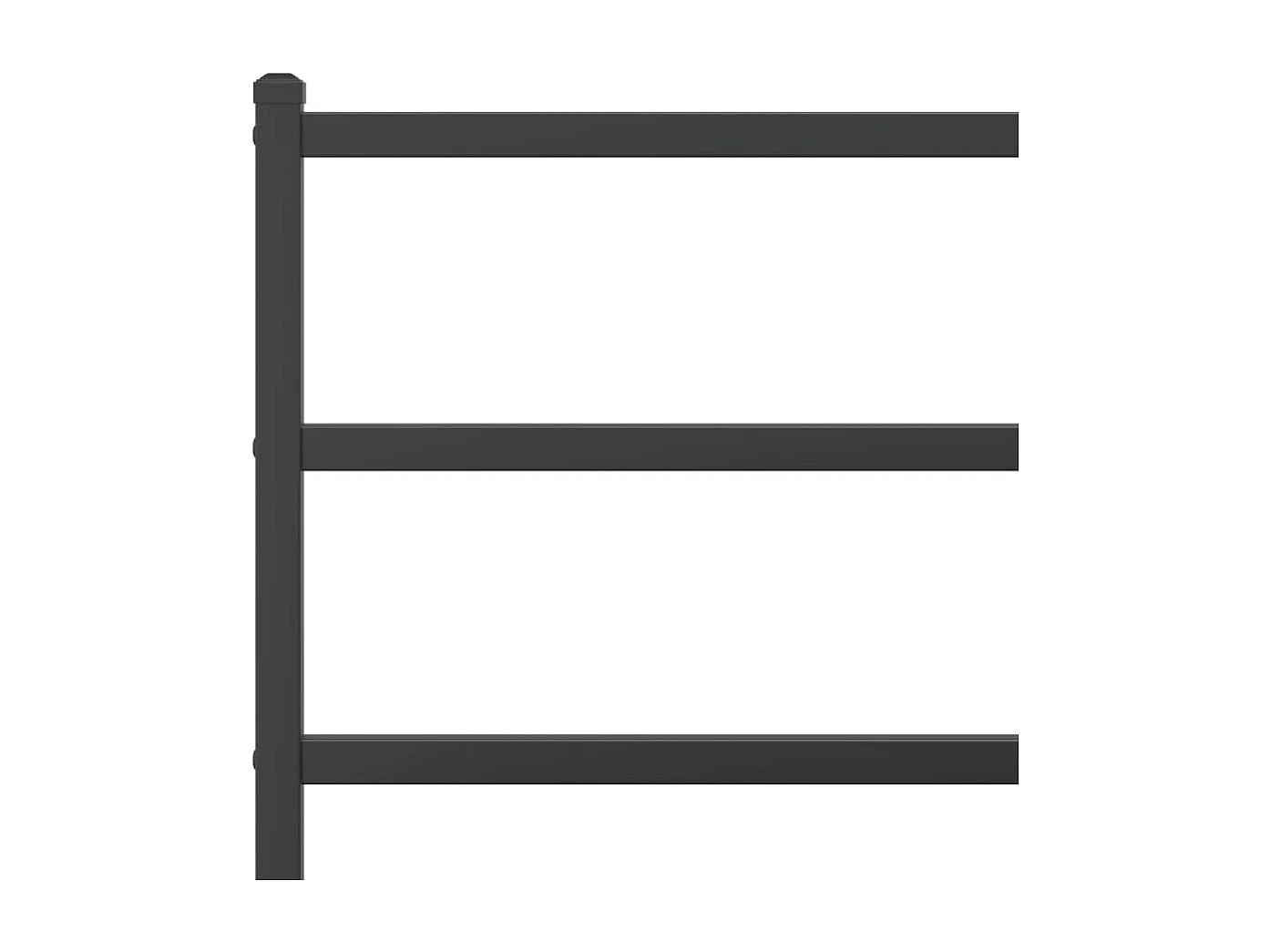 Cadre de lit métal sans matelas avec tête de lit noir 140x190cm