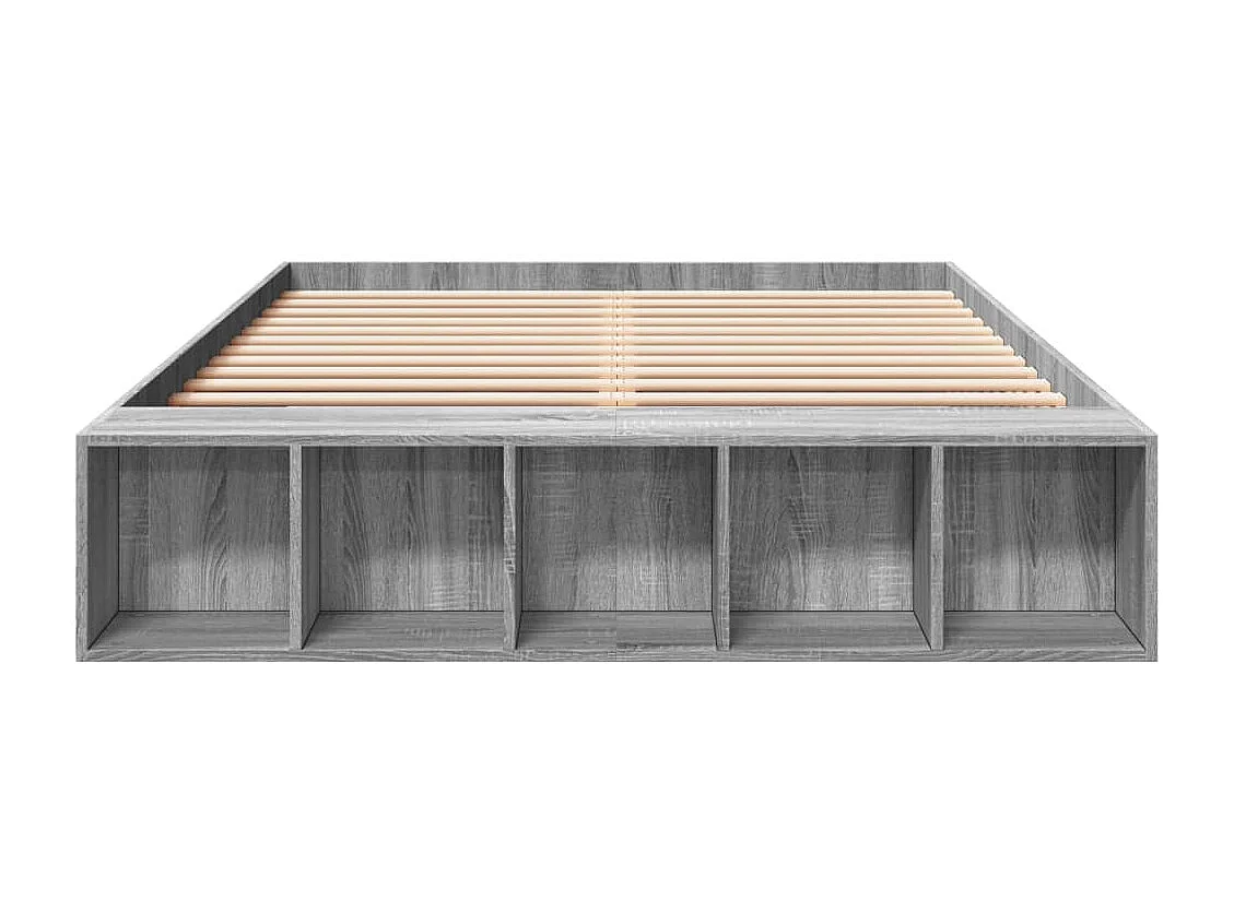 Cadre de lit sans matelas sonoma gris 150x200 cm