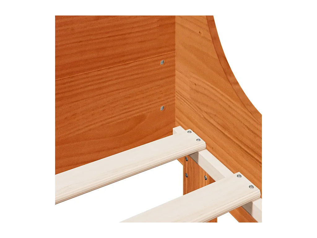 Bedframe zonder matras massief grenenhout wasbruin 180x200 cm