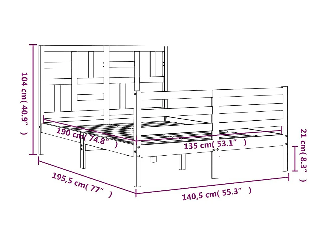 Giroletto con Testiera Double in Legno Massello