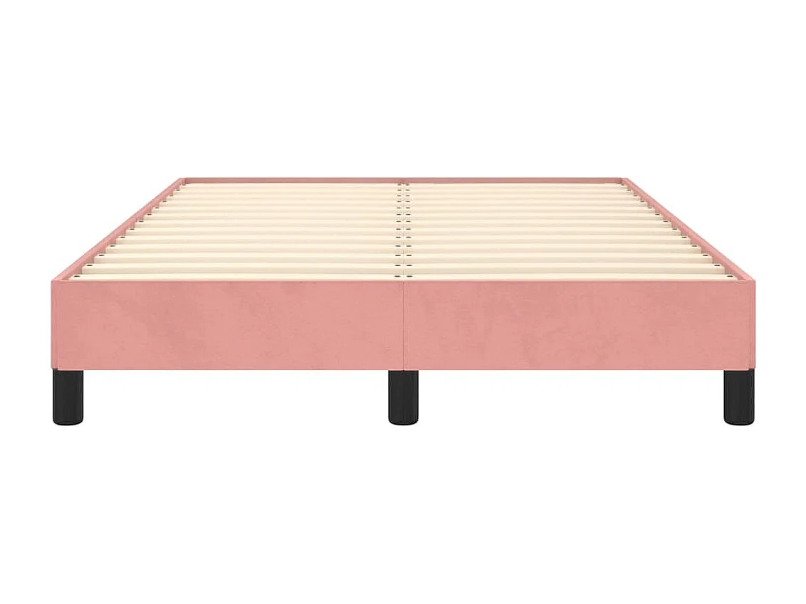 Cadre de lit sans matelas rose 120x190 cm velours