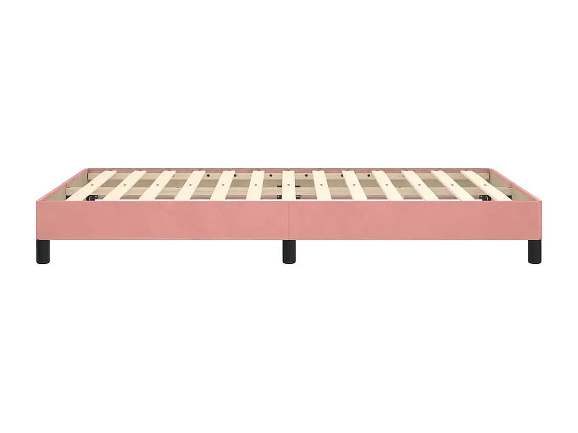 Cadre de lit sans matelas rose 120x190 cm velours