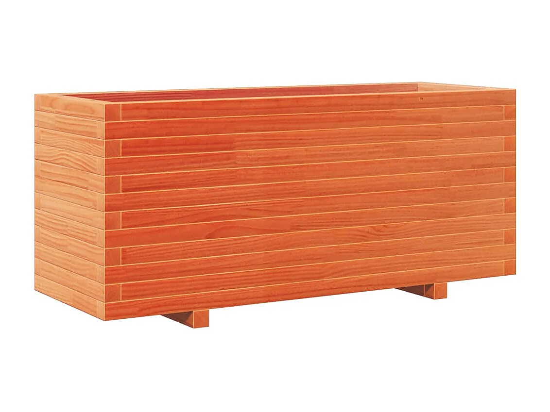 Jardinière cire marron 110x40x49,5 cm bois de pin massif