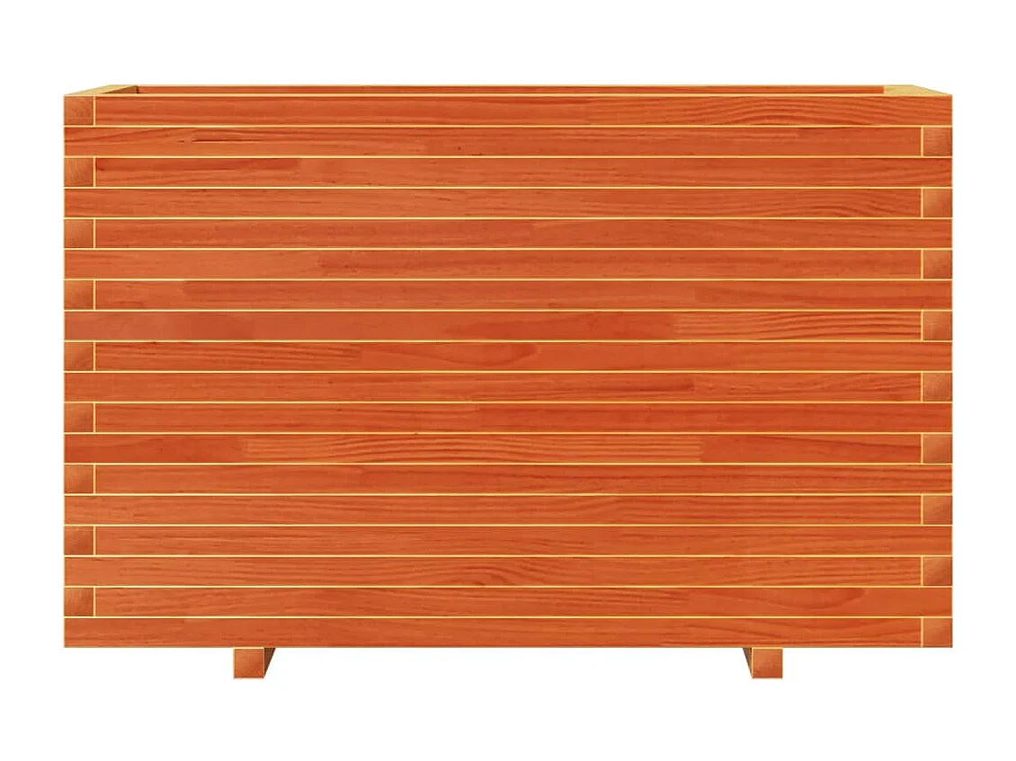 Fioriera Giardino Marrone Cera 110x40x72 cm Legno Massello Pino