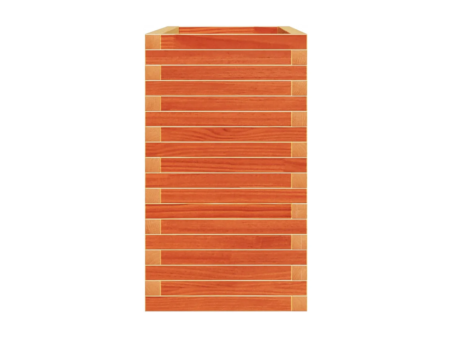 Jardinière cire marron 110x40x72 cm bois de pin massif