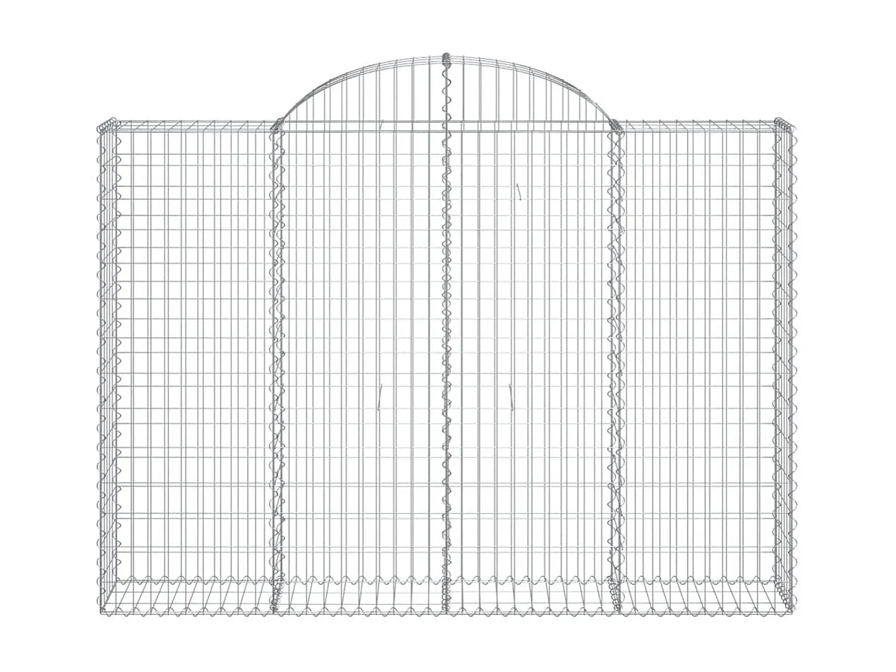 Paniers à gabions arqués 10 pcs 200x30x140/160 cm Fer galvanisé