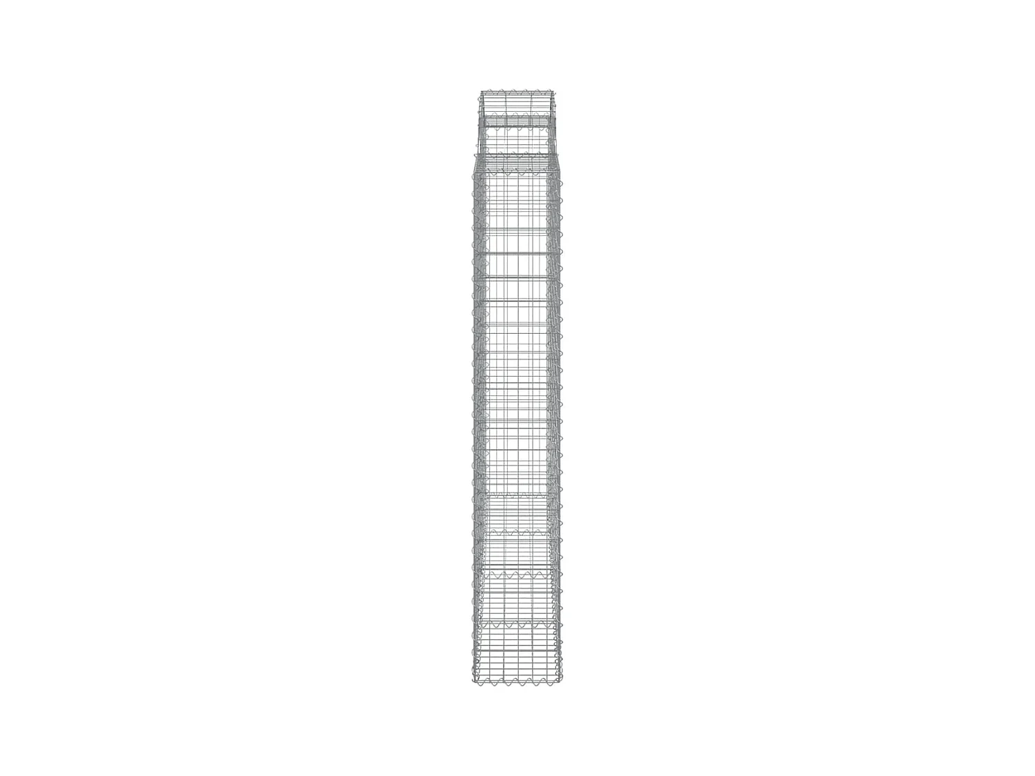 Gabionen mit Hochbogen 18Stk. 200x50x180/200cm Verzinktes Eisen