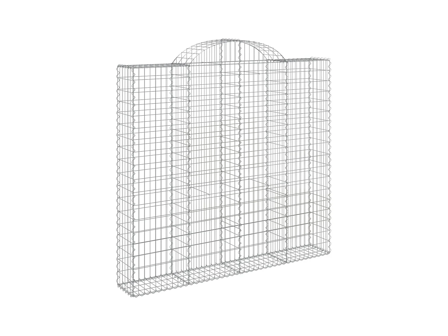 Gabionen mit Hochbogen 18Stk. 200x50x180/200cm Verzinktes Eisen