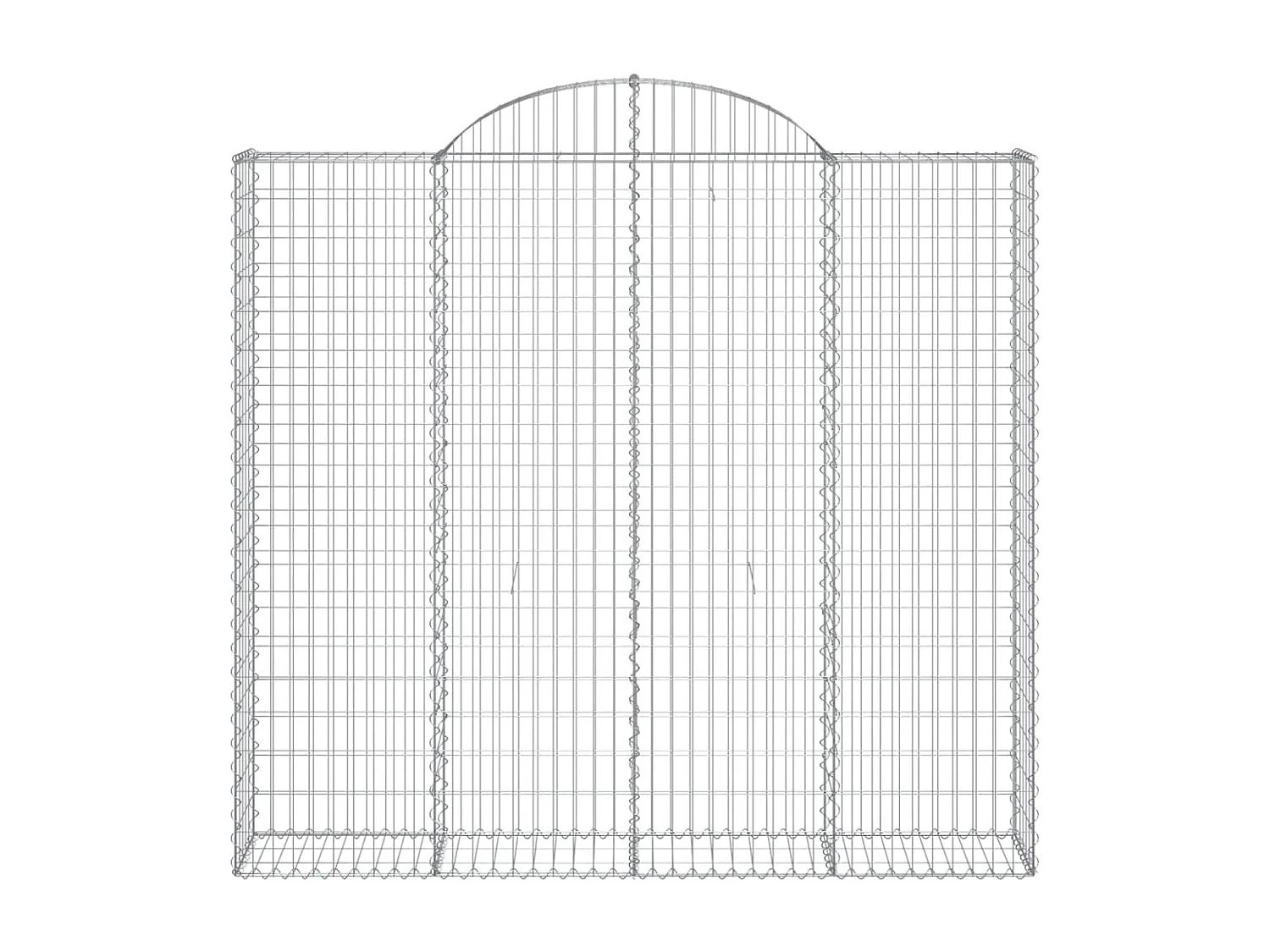 Paniers à gabions arqués 18 pcs 200x50x180/200 cm Fer galvanisé