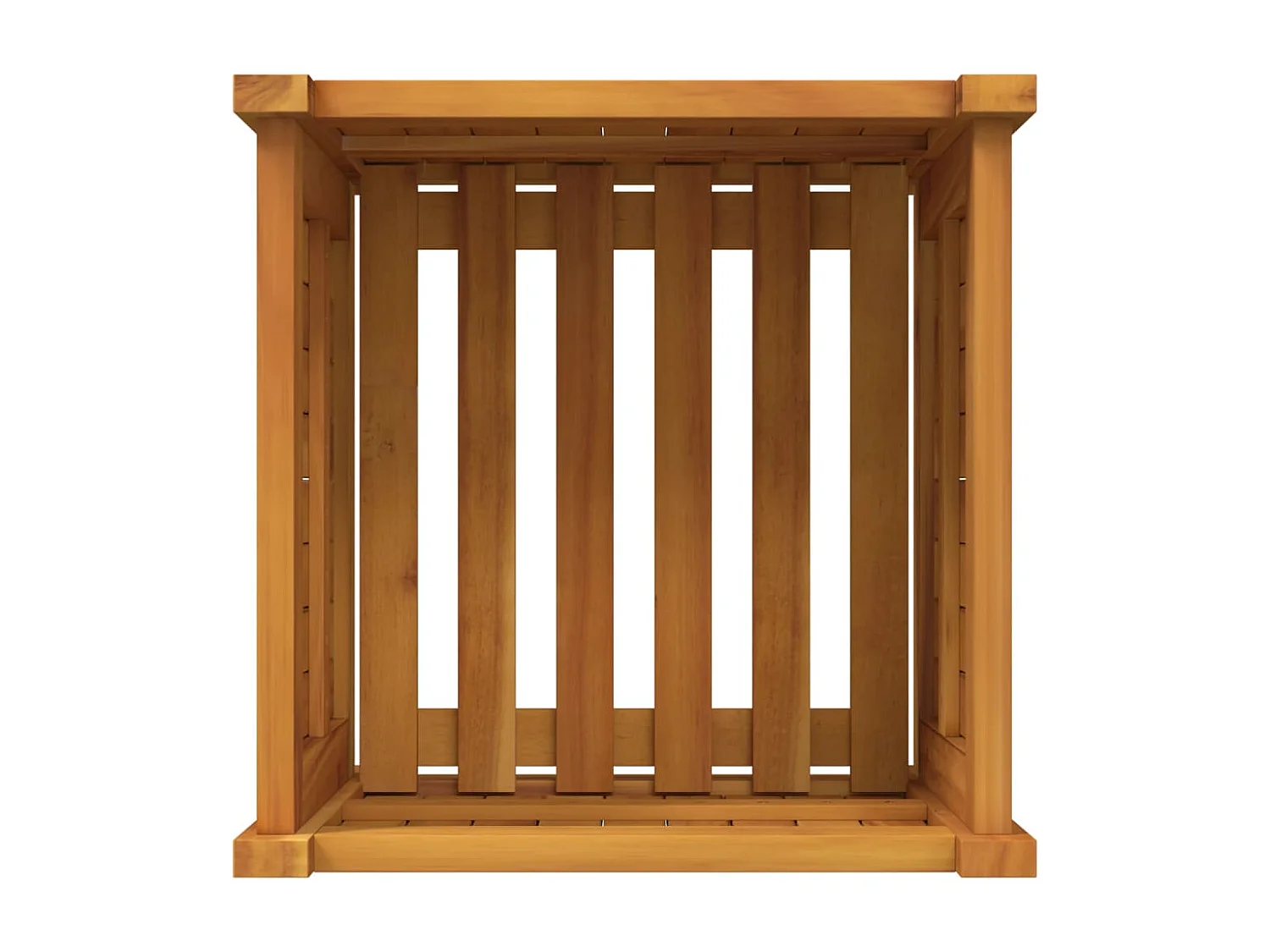 Vaso/floreira de jardim com forro 42x42x40 cm acácia maciça