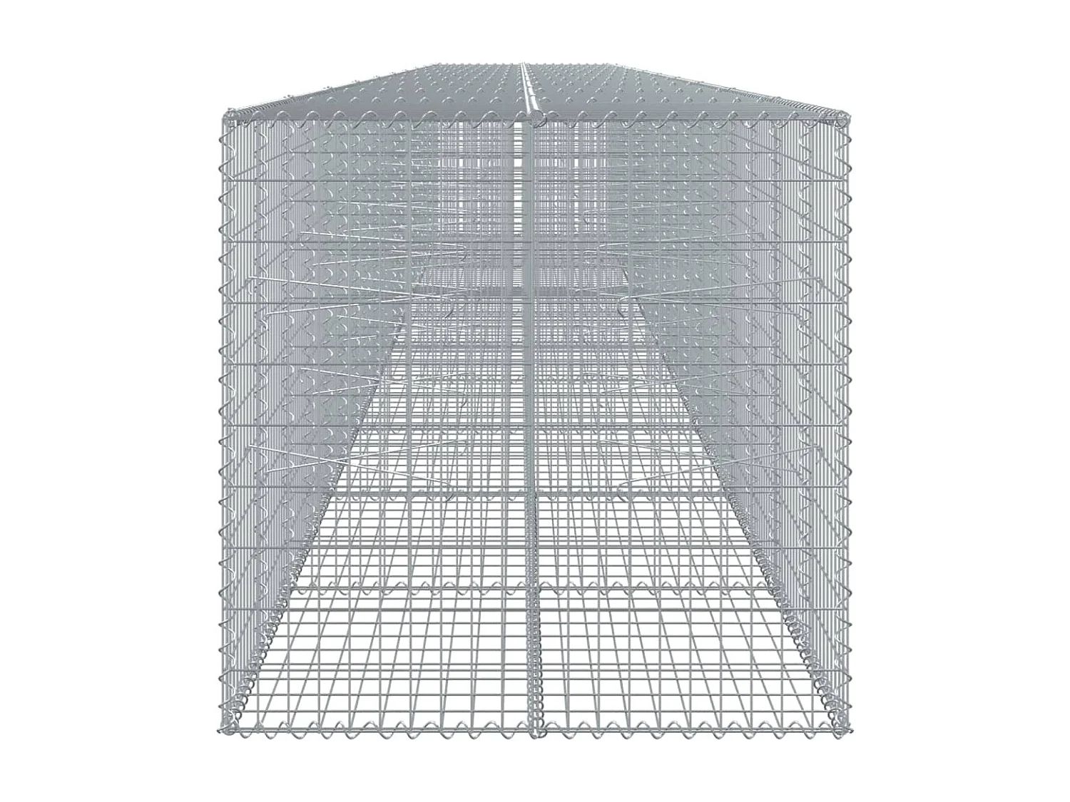 Panier gabion avec couvercle 1000x100x100 cm fer galvanisé