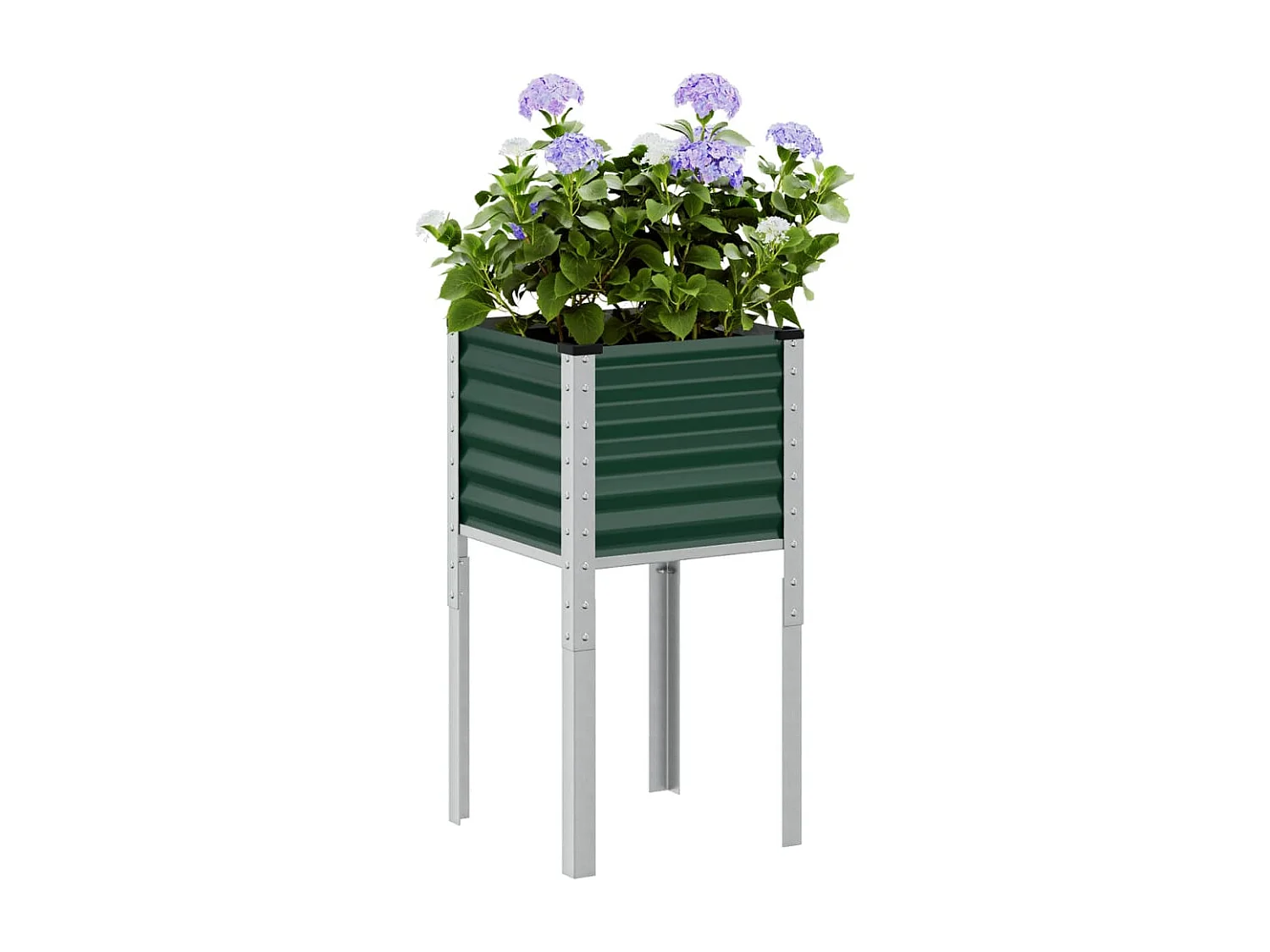 Jardinière vert 45x45x88 cm acier