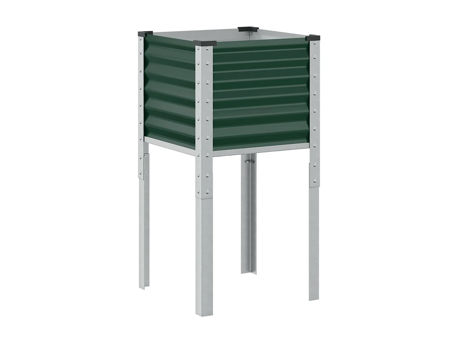 Jardinière vert 45x45x88 cm acier