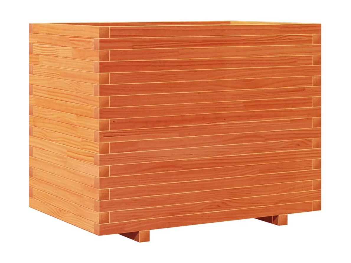 Jardinière cire marron 90x60x72 cm bois de pin massif