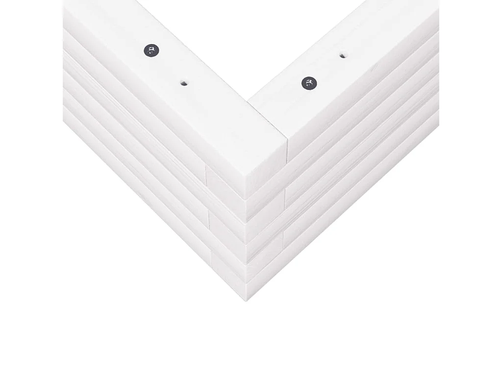 Jardinière blanc 80x80x23 cm bois de pin massif