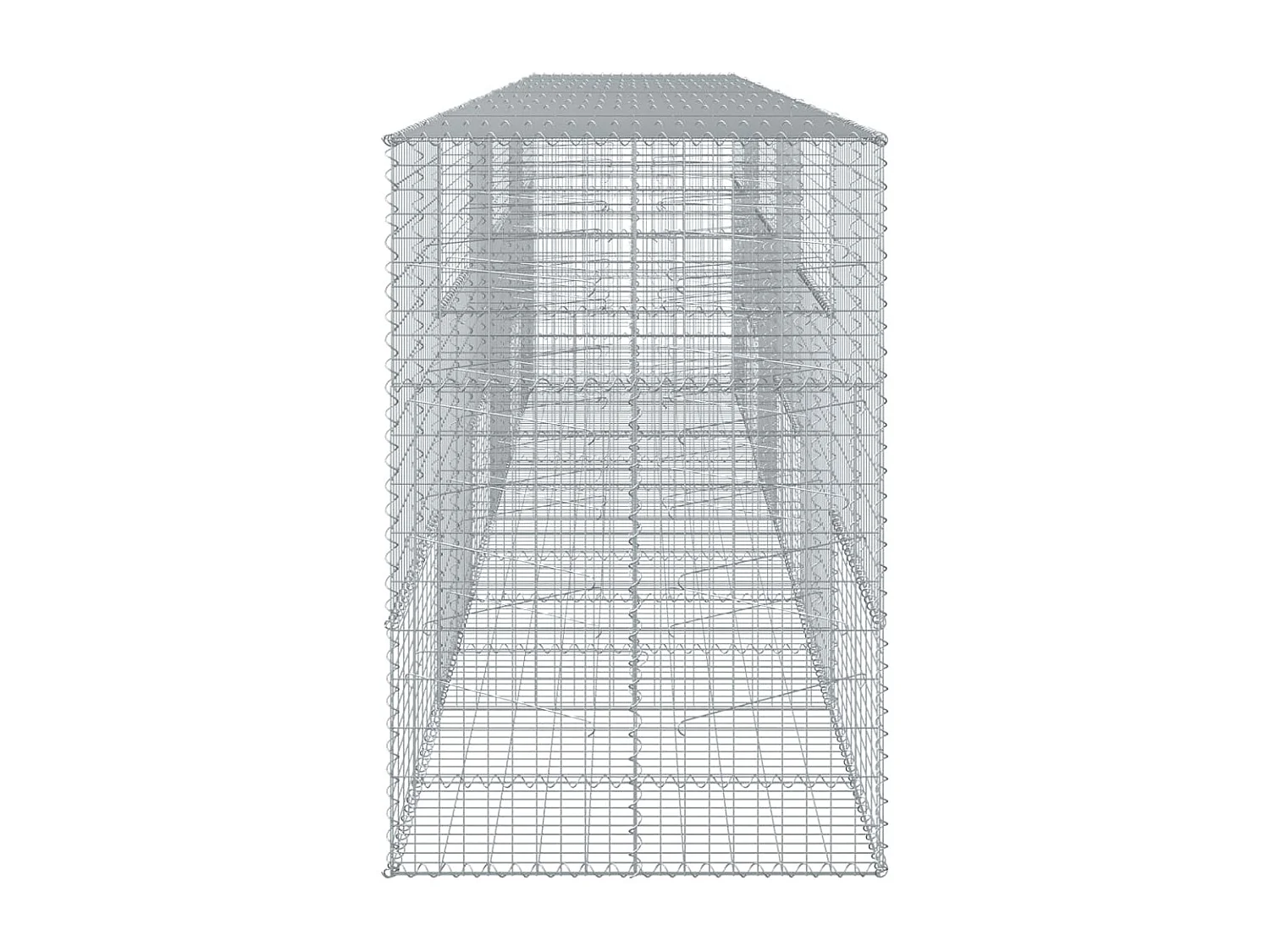 Panier gabion avec couvercle 600x100x150 cm fer galvanisé