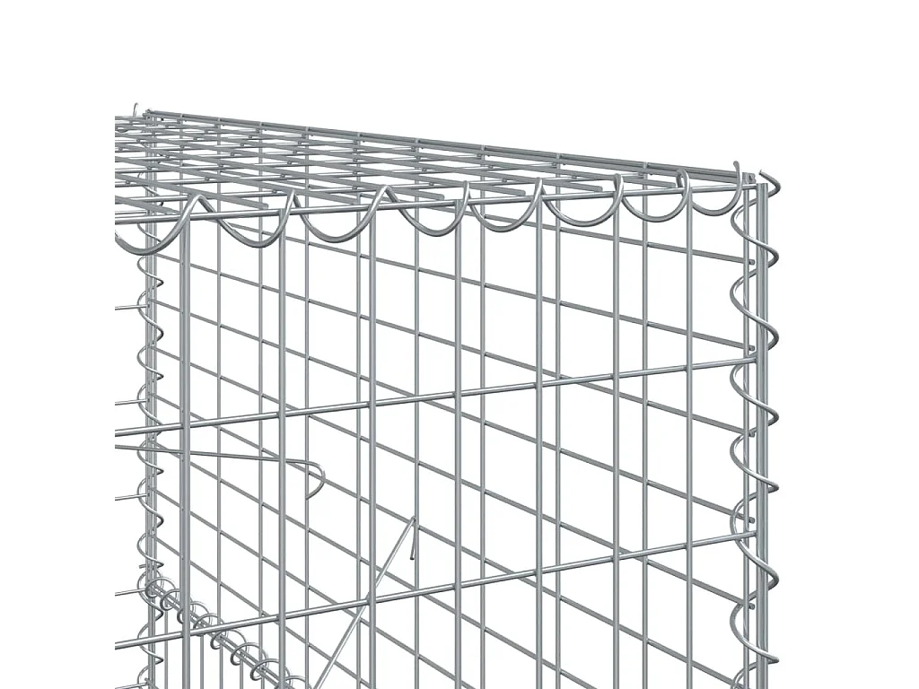 Panier gabion avec couvercle 600x100x150 cm fer galvanisé