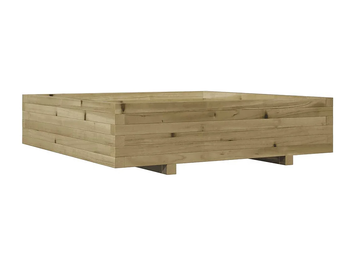 Jardinera de madera de pino impregnada 100x100x26,5 cm