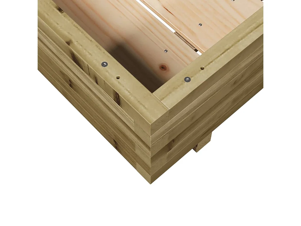 Jardinera de madera de pino impregnada 100x100x26,5 cm