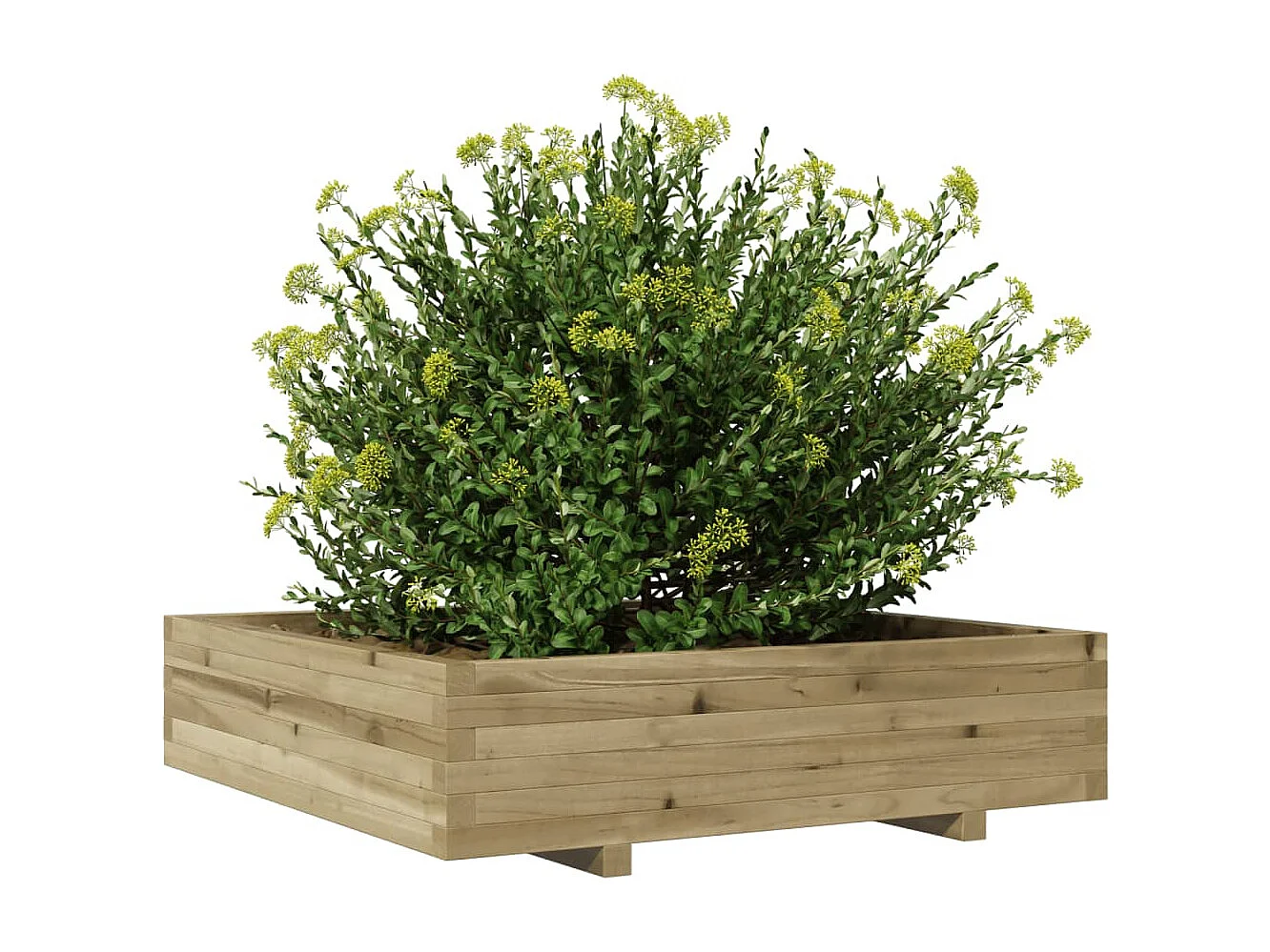 Jardinière 100x100x26,5 cm bois de pin imprégné