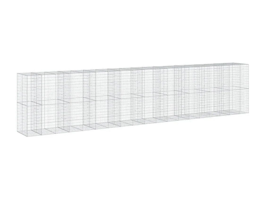Panier gabion avec couvercle 950x100x200 cm fer galvanisé