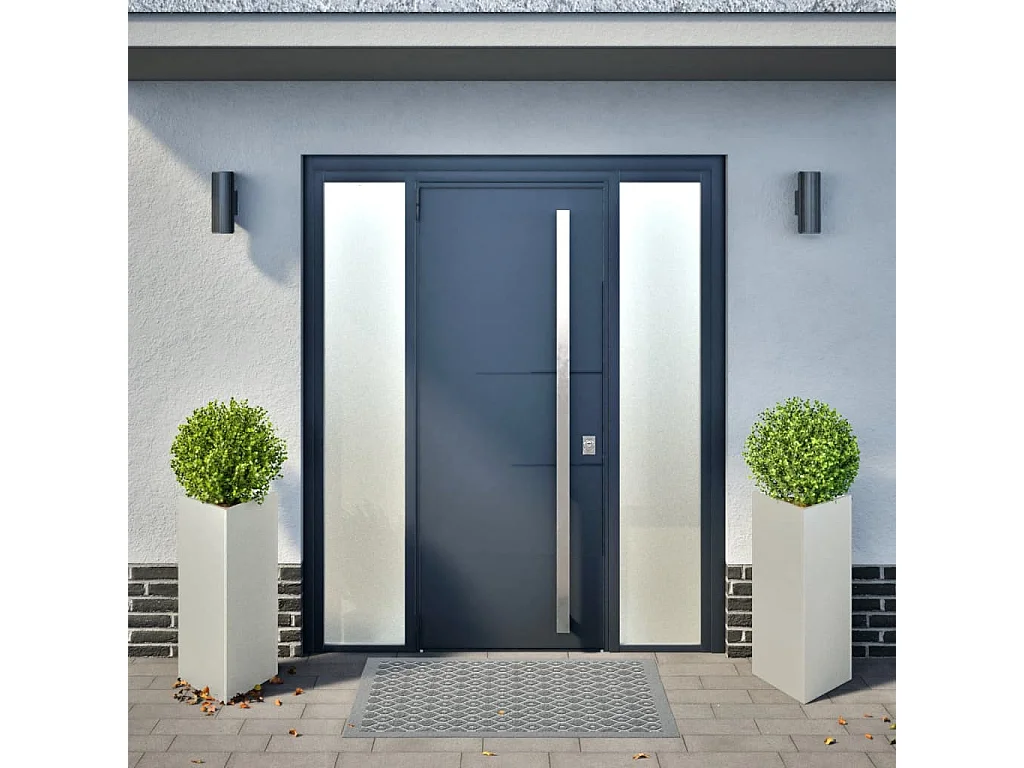 Jardinières 2 pcs triangulaire 40x34,5x70 cm acier inoxydable