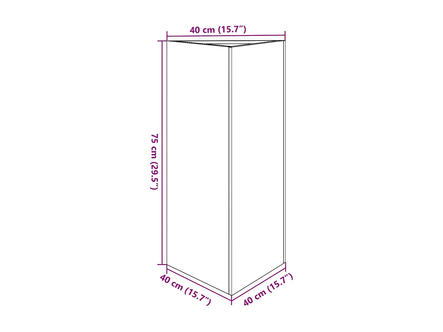 Jardinières 2 pcs triangulaire 40x34,5x70 cm acier inoxydable