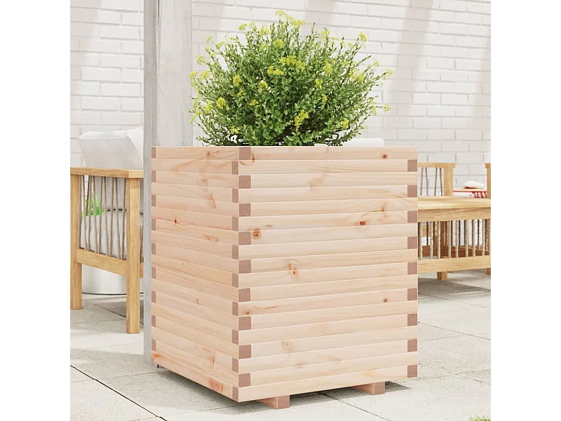 Jardinière 60x60x72 cm bois de pin massif