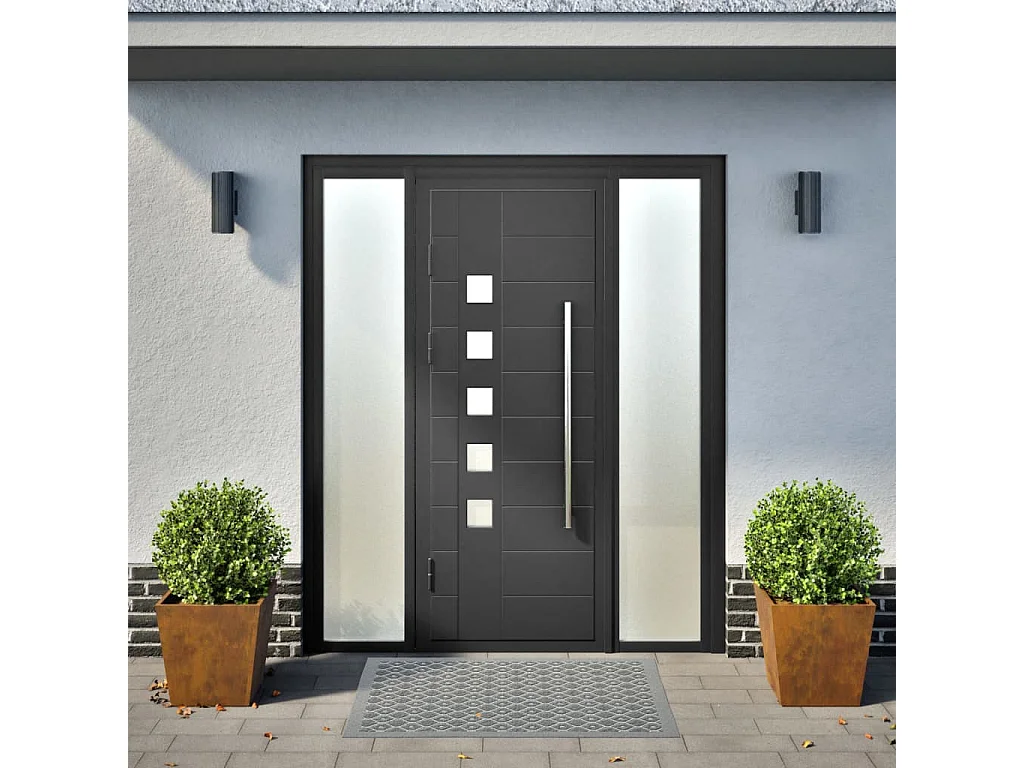 Jardineras 2 unidades acero oxidado 40x40x40 cm