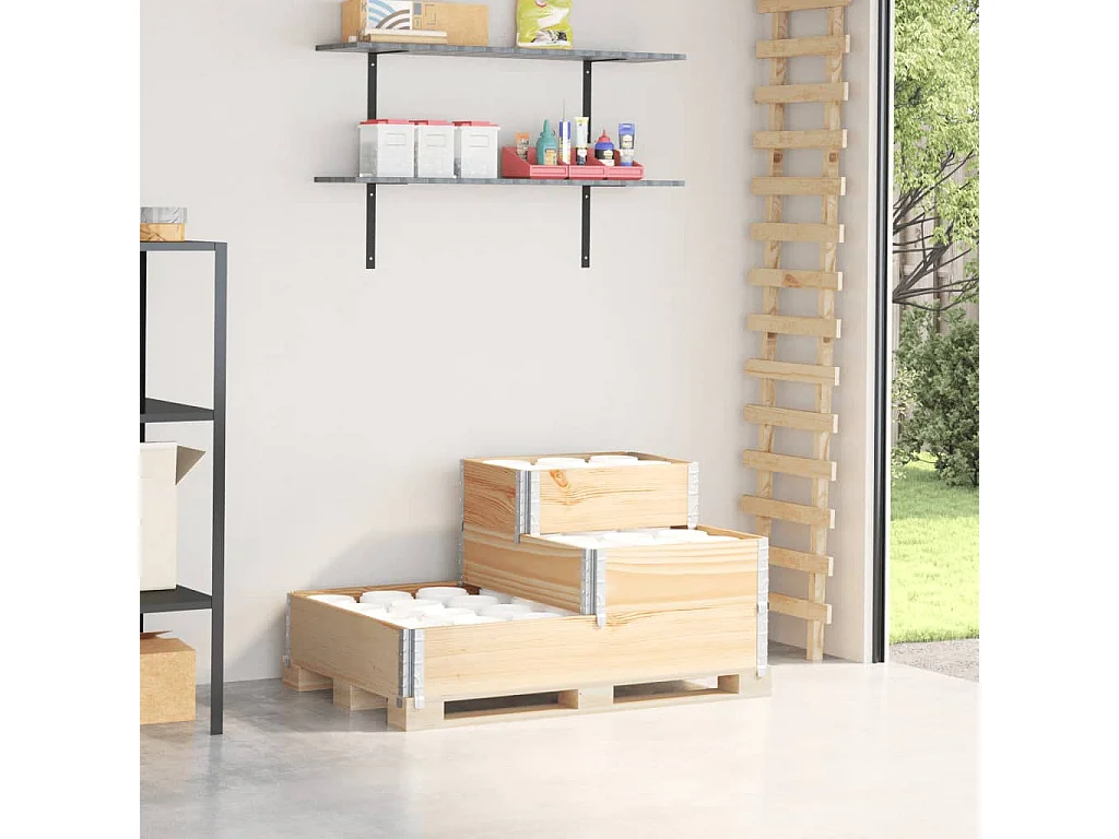 Fioriera Rialzata 3 Livelli 120x80 cm Legno Massello di Pino