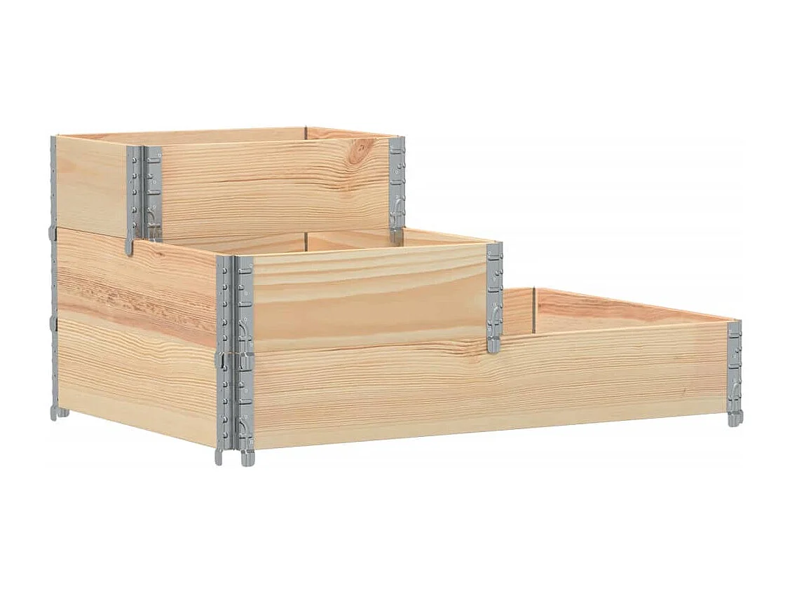 Fioriera Rialzata 3 Livelli 120x80 cm Legno Massello di Pino