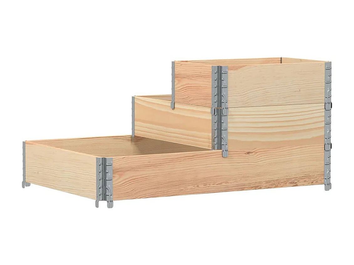 Fioriera Rialzata 3 Livelli 120x80 cm Legno Massello di Pino