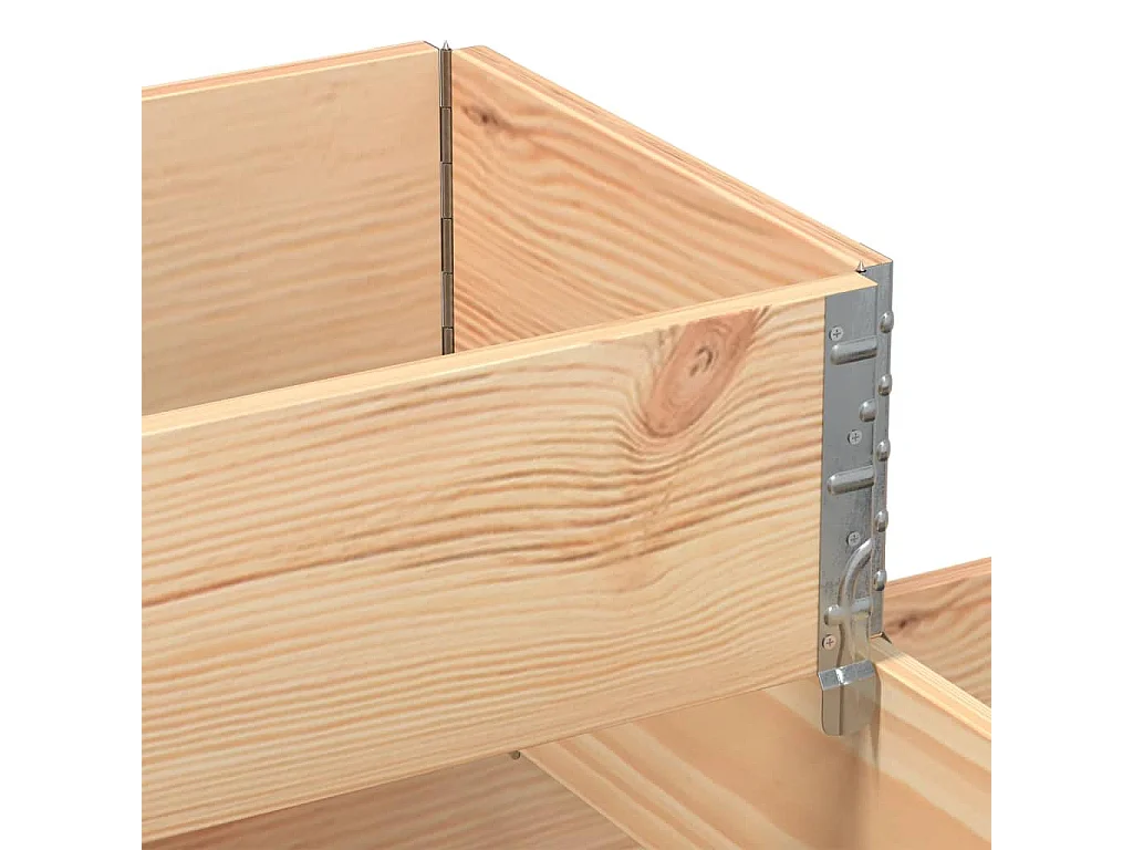 Fioriera Rialzata 3 Livelli 120x80 cm Legno Massello di Pino