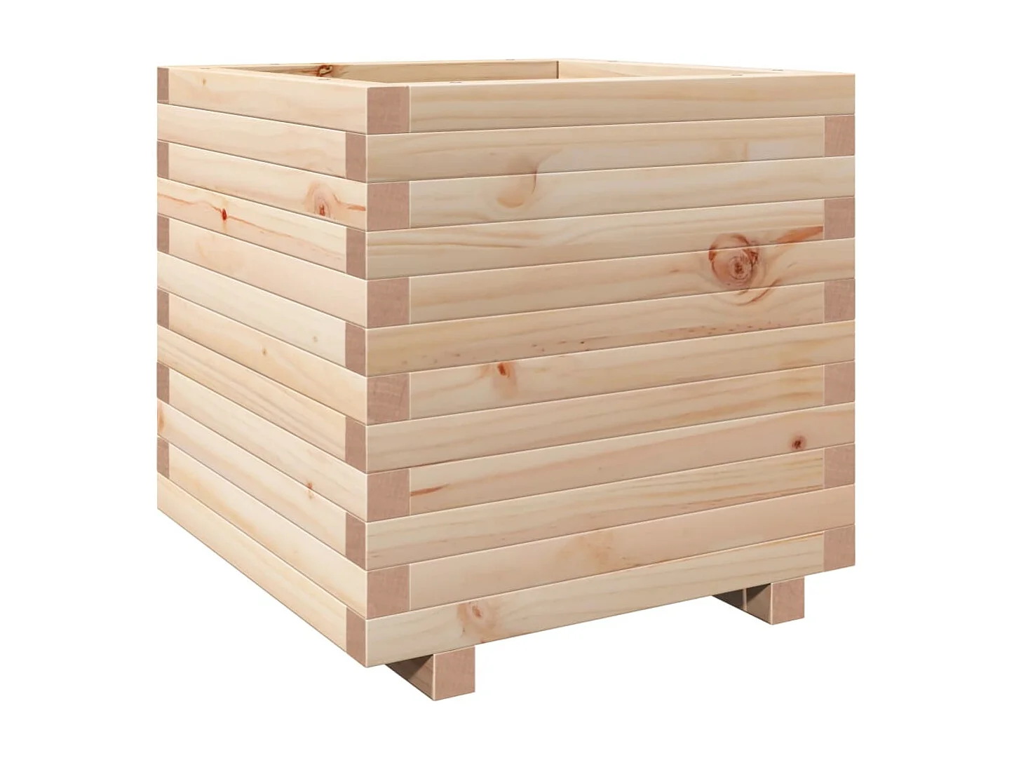 Vaso/floreira de jardim 50x50x49,5 cm madeira de pinho maciça